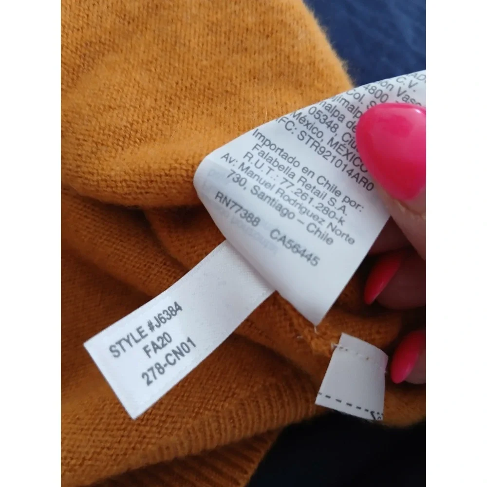 J.‎ Crew Cashmere Crewneck Pullover Sweater Rich Gold Yellow Small Quiet Luxury